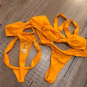 Vibrant Orange Bikini Set